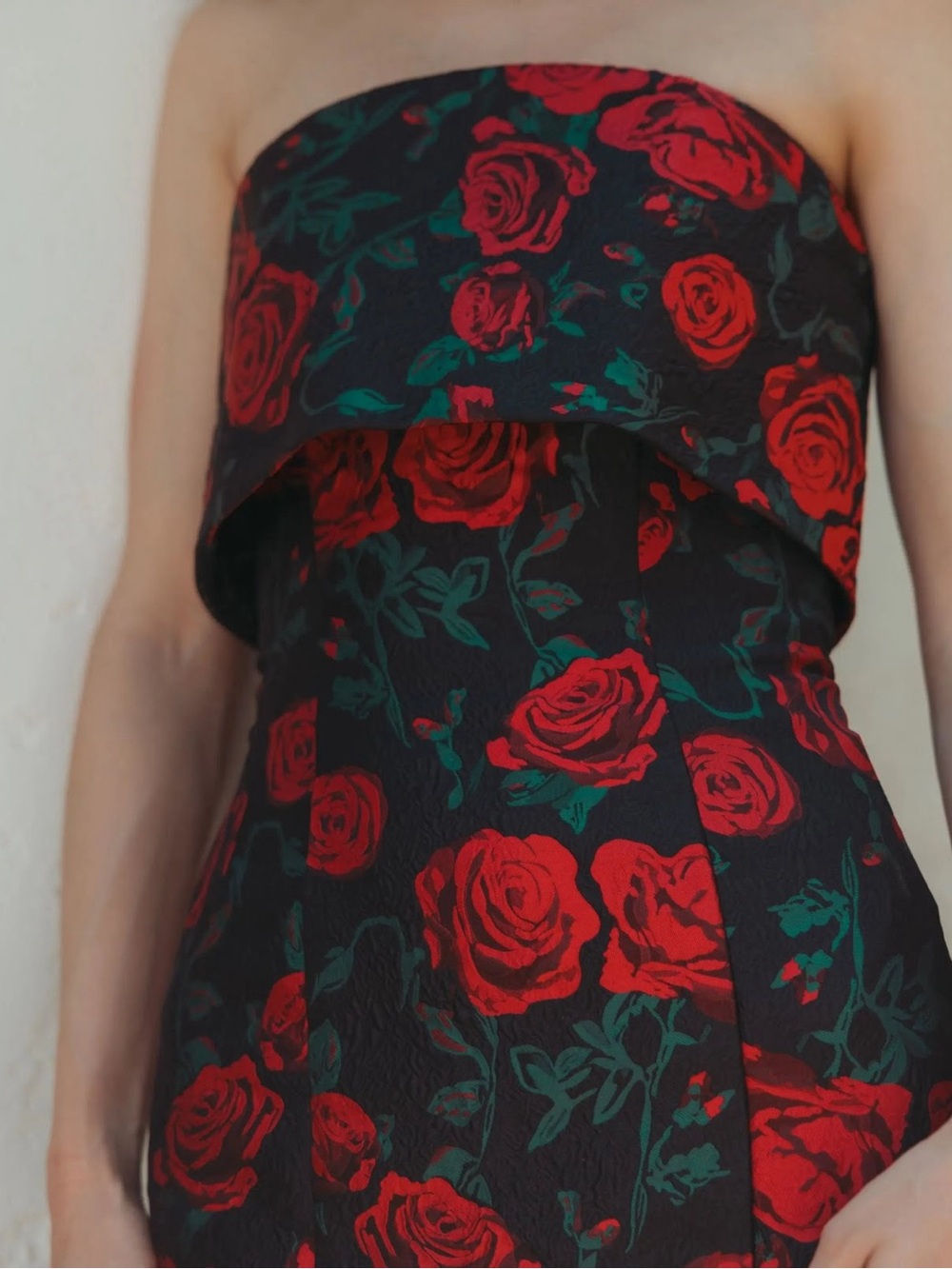 Mac Duggal 27679 Black Strapless Floral Brocade Mermaid Gown Size 6 NWT - Picture 5 of 13